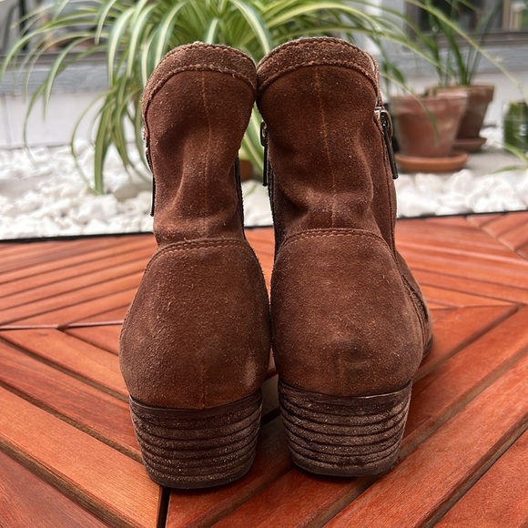 🐕 Seychelles Suede Heeled Ankle Boots with Doible Zippers, size 8 - Picture 4 of 6